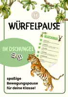 Vorschau - Spiele - Bewegungspause: Dschungel (Würfelpause) - Deckblatt