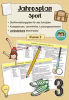 Vorschau - Stundenentwürfe - Jahresplan Stoffverteilungsplan: Sport (Klasse 3, Bayern) - Deckblatt