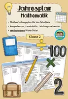 Vorschau - Stundenentwürfe - Jahresplan Stoffverteilungsplan: Mathematik (Klasse 2, Bayern) - Deckblatt