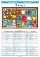 Vorschau - Arbeitsblätter - "La ropa" - AB Kleiderschrank mit Kleidung + Lösungen - Seite 3