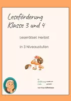 Vorschau - Arbeitsblätter - Leserätsel Herbst dreifach differenziert - Deckblatt