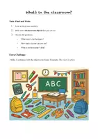 Vorschau - Arbeitsblätter - What's in the classroom? - Deckblatt