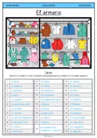 Vorschau - Arbeitsblätter - "La ropa" - AB Kleiderschrank mit Kleidung + Lösungen - Seite 3