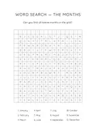 Vorschau - Arbeitsblätter - Suchsel / The Months / Englisch 4-5 / Word Search / Game - Seite 1