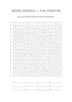Vorschau - Arbeitsblätter - Suchsel / The Months / Englisch 4-5 / Word Search / Game - Seite 2