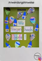 Vorschau - Mal- und Bastelvorlagen - Türdekoration - Wir fliegen hoch hinaus! (Heißluftballons) - Seite 3