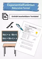 Vorschau - Arbeitsblätter - Exponentialfunktion - rekursive Formel - Deckblatt