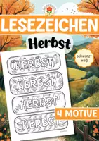 Vorschau - Mal- und Bastelvorlagen - Lesezeichen - Herbst - Deckblatt