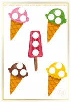 Vorschau - Mal- und Bastelvorlagen - Eis-Vorlage Dot-Sticker - Deckblatt