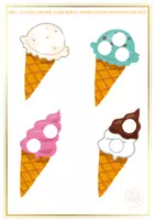 Vorschau - Mal- und Bastelvorlagen - Eis-Vorlage Dot-Sticker - Seite 1