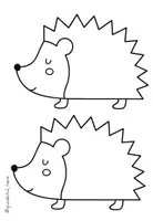 Vorschau - Mal- und Bastelvorlagen - Herbstkunstwerk - Igel mit Schlaufen - Seite 2