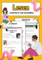 Vorschau - Arbeitsblätter - Lesetexte: Lesetraining A1.1 (DaF/ DaZ) - Deckblatt