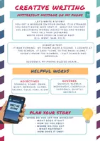 Vorschau - Arbeitsblätter - Creative Writing: "Mystery Message“ – Mit Adjektiven und Adverbien im simple past spannende Geschichten schreiben! - Seite 1