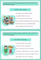 Vorschau - Aufgabenkarten - Abschreibkarten - Zurück in der Schule - Seite 1