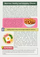 Vorschau - Arbeitsblätter - Healthy vs. Unhealthy Food: Gesunde Ernährung im Englischunterricht - Seite 1