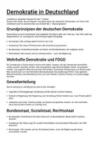 Vorschau - Arbeitsblätter - Demokratie in Deutschland - Deckblatt