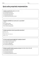 anteprima - Quiz - Quiz sulle proprietà matematiche - Pagina 1