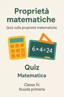 anteprima - Quiz - Quiz sulle proprietà matematiche - Pagina di copertina