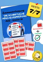 Vorschau - Prüfungsvorbereitung - AES 10 - "Die schriftliche Prüfung" - Zusammenfassung: "Lebensgestaltung und Konsum" (Pflichtteil A, Klasse 10) - Deckblatt