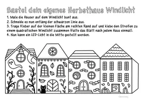 Vorschau - Arbeitsblätter - Herbsthäuser Windlichter zum Basteln im Herbst & Halloween - Seite 3