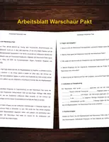 Vorschau - Arbeitsblätter - Arbeitsblatt Warschauer Pakt - Deckblatt