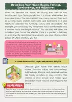 Vorschau - Arbeitsblätter - Describing Your Home: Räume, Möbel, Gefühle, Umgebung - Seite 1