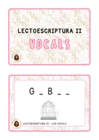 Vista previa - Hojas de trabajo - Les vocals II - LECTOESCRIPTURA - página 1