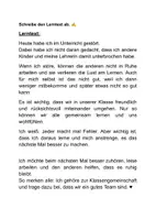 Vorschau - Text - Regelverstoß - Abschreibtext und Reflexion - Deckblatt