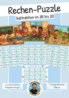 Vorschau - Spiele - Rechen-Puzzle im ZR20 (Subtraktion) – Mathe spielerisch üben - Deckblatt