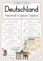 Vorschau - Unterrichtsreihen - Deutschland - Arbeitsheft & digitales Tafelbild (3./4./5. Klasse) - Deckblatt