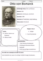 Vorschau - Arbeitsblätter - "Otto von Bismarck" Arbeitsblatt und Steckbrief - Seite 2