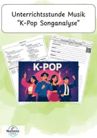 Vorschau - Arbeitsblätter - Unterrichtsstunde Musik K-Pop Songanalyse - Deckblatt