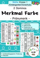 Vorschau - Stationenlernen - Farben, Pränumerik, Domino, Anfangsunterricht - Deckblatt
