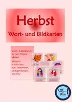 Vorschau - Bildkarten - Wort- und Bildkarten Thema Herbst DaZ/DaF - Deckblatt