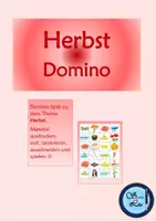 Vorschau - Spiele - Domino Thema Herbst DaZ/DaF - Deckblatt