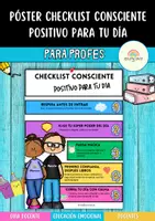Vista previa - Para docentes: organización, planificación y formación - Póster Checklist Consciente para Profes | Herramienta de educación emocional y bienestar en el aula - Portada