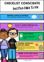 Vista previa - Para docentes: organización, planificación y formación - Póster Checklist Consciente para Profes | Herramienta de educación emocional y bienestar en el aula - página 2