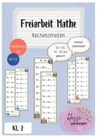 Vorschau - Aufgabenkarten - Freiarbeit Mathe: Rechenstreifen ZR100 - ZE+/-ZE mit ZÜ - Deckblatt