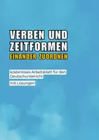 Vorschau - Arbeitsblätter - Verben und Zeitformen einander zuordnen - Deckblatt