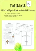 Vorschau - Arbeitsblätter - Faltblatt (Mini-Lapbook) Allerheiligen Allerseelen Halloween - Deckblatt