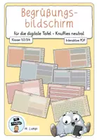 Vorschau - Präsentationen/Tafelbilder - interaktiver Begrüßungsbildschirm (Knuffies) digitale Tafel neutral - Deckblatt