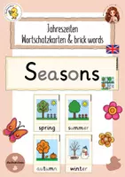 Vorschau - Präsentationen/Tafelbilder - Seasons/ Jahreszeiten Wortkarten für den Englischunterricht - Deckblatt