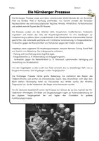 Vorschau - Arbeitsblätter - Die Nürnberger Prozesse - Deckblatt
