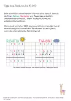 Vorschau - Arbeitsblätter - schriftl. Addition u. Subtraktion 10.000 mit Erklärung - Seite 3