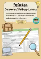 Vorschau - Stundenentwürfe - Sequenzplanung/ Reihenplanung: Brücken (Klasse 3) - Deckblatt