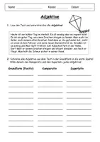 Vorschau - Arbeitsblätter - Arbeitsblätter Adjektive Deutschunterricht Grundschule - Seite 1