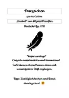 Vorschau - Mal- und Bastelvorlagen - Deutsch: Lesezeichen zur Lektüre "Krabat" (O. Preußler) - Deckblatt
