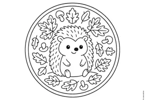 Vorschau - Arbeitsblätter - FREEBIE: Ausmalbilder / Mandala Herbst, Igel, Kürbis - Seite 3
