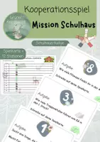 Vorschau - Arbeitsblätter - Mission Schulhaus / Schulhausrallye / Kooperationsspiel - Deckblatt