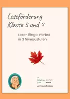 Vorschau - Arbeitsblätter - Lesebingo Herbst- dreifach differenziert - Deckblatt